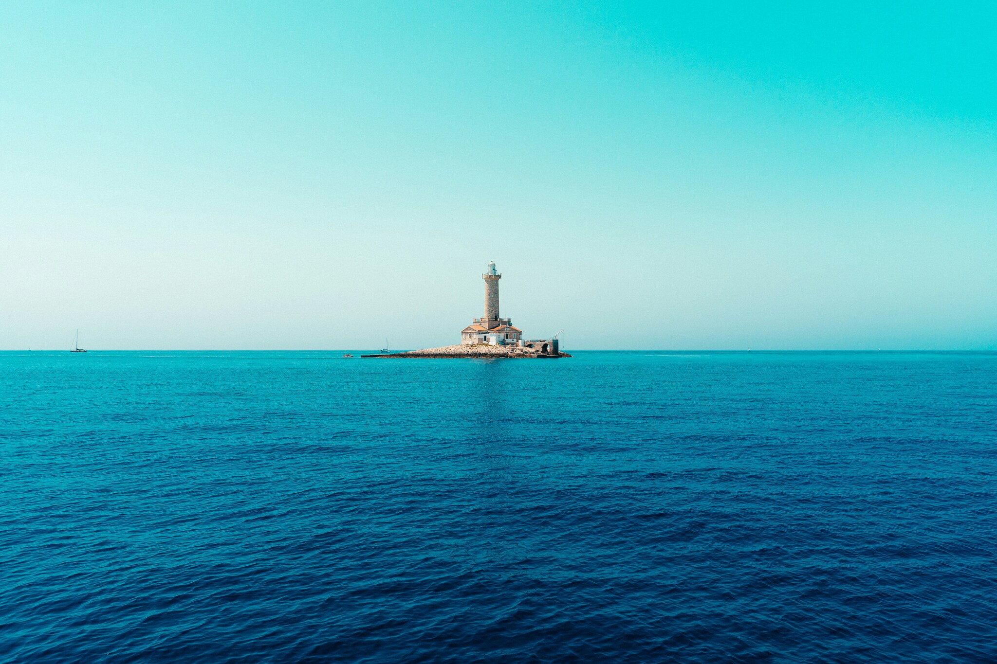 Sailing yacht in Croatian waters
