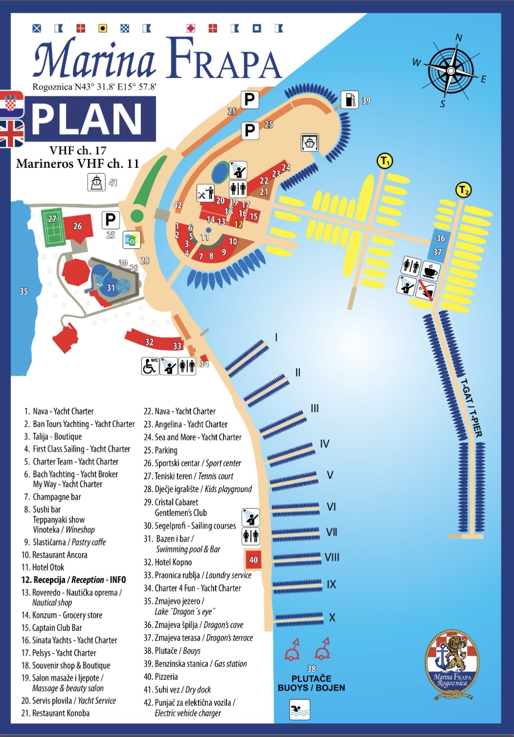 Map of Marina Frapa Resort location