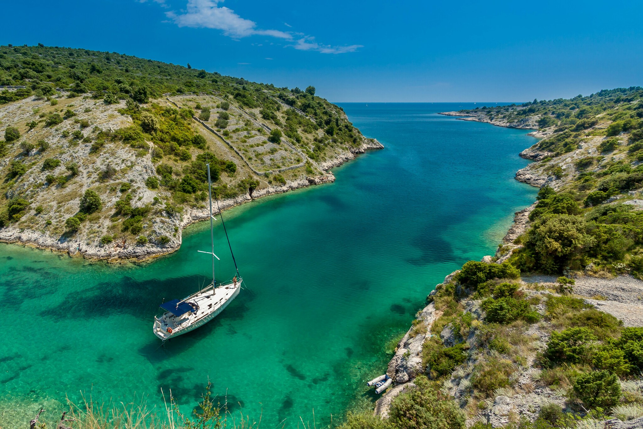 Secluded cove in Croatia